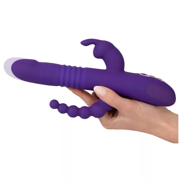 SMILE Triple - vibrator med tre armar - roterande och stötande - lila