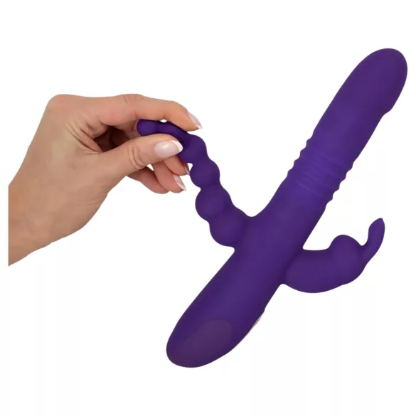 SMILE Triple - vibrator med tre armar - roterande och stötande - lila