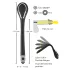 Penisplugg-dilator - uppladdningsbar, vibrerande dilator (1 cm, svart)