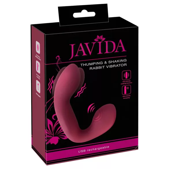 Javida Thumping - pulserande G-punkt & klitoris-vibrator (röd)