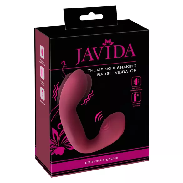 Javida Thumping - pulserande G-punkt & klitoris-vibrator (röd)