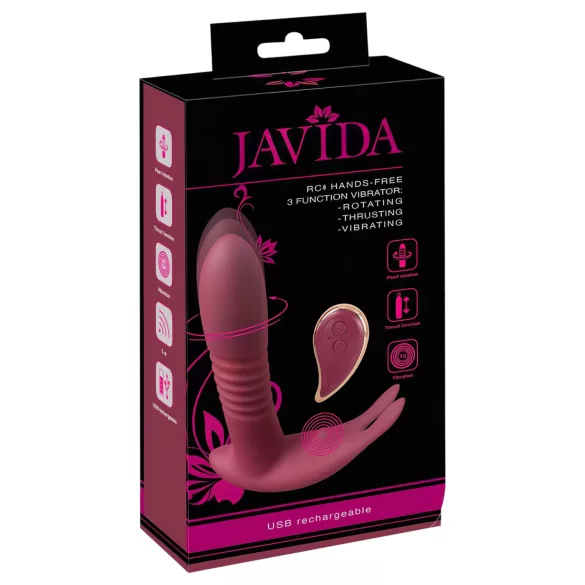 Javida RC - klitorisstimulator med fjärrkontroll - 3 lägen - röd
