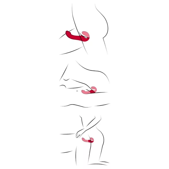 You2Toys - strapless strap-on vibrator - fjärrkontroll - röd