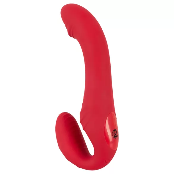 You2Toys - strapless strap-on vibrator - fjärrkontroll - röd