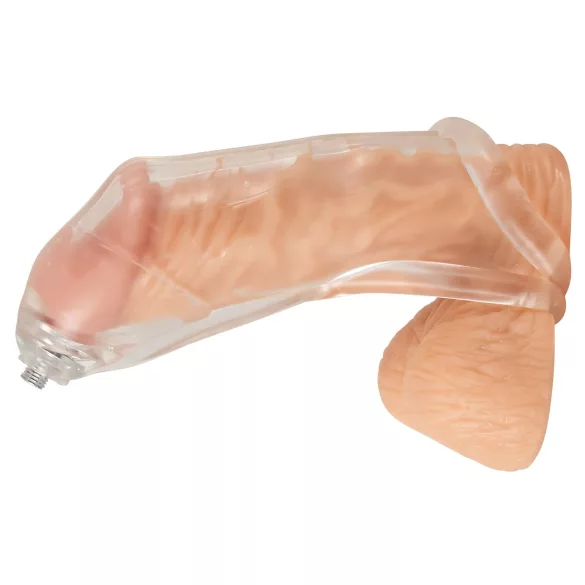 You2Toys Piss Play Sleeve - penishylsa med avledningsslang (transparent)