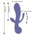 AWAQ.U 1 - uppladdningsbar, 3-armad vibrator (lila)