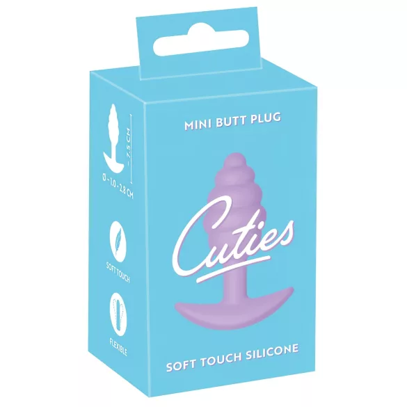 Cuties Mini Butt Plug - silikon analplugg (lila, 2,8 cm)