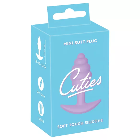 Cuties Mini Butt Plug - silikon analplugg (lila, 2,8 cm)