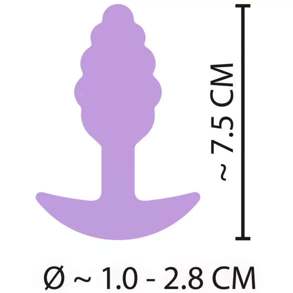Cuties Mini Butt Plug - silikon analplugg (lila, 2,8 cm)