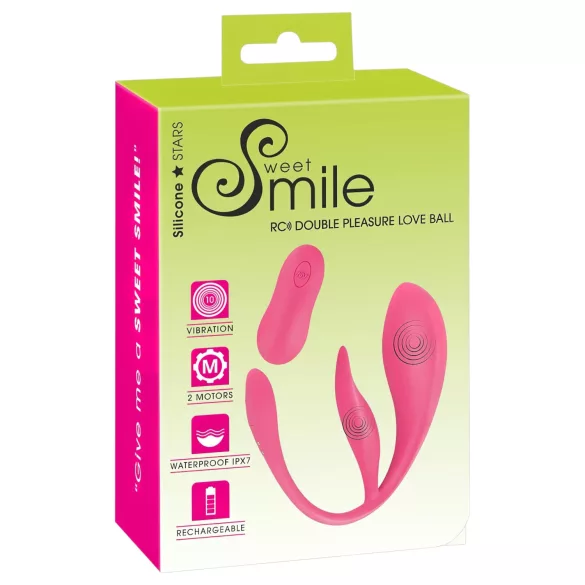SMILE - bärbart uppladdningsbart radiostyrt vibratorägg (rosa)