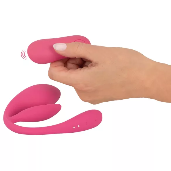 SMILE - bärbart uppladdningsbart radiostyrt vibratorägg (rosa)