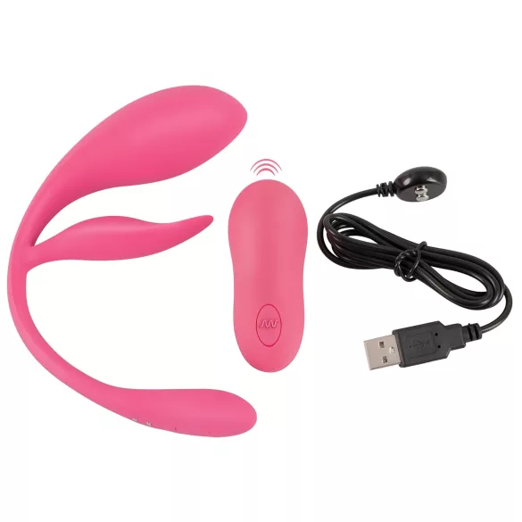 SMILE - bärbart uppladdningsbart radiostyrt vibratorägg (rosa)
