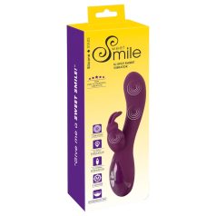   SMILE - vibrator med klitorisstimulering - uppladdningsbar 3 motorer - lila