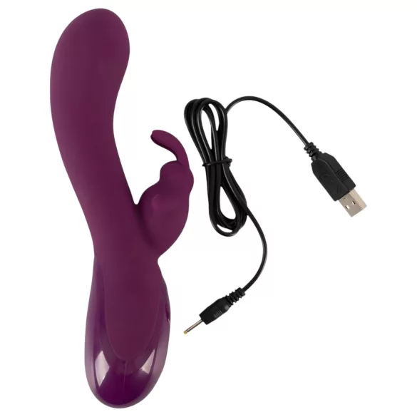 SMILE - vibrator med klitorisstimulering - uppladdningsbar 3 motorer - lila