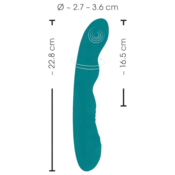 Smile - G-punkt vibrator uppladdningsbar vattentät roterande grön