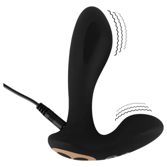 XOUXOU - bärbar elektro G-punkt och P-punkt vibrator - svart