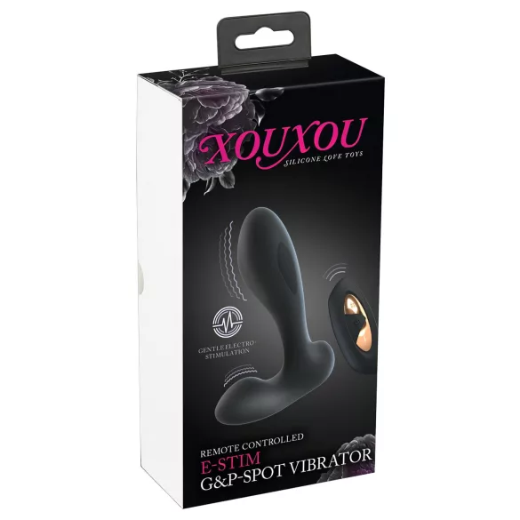 XOUXOU - bärbar elektro G-punkt och P-punkt vibrator - svart
