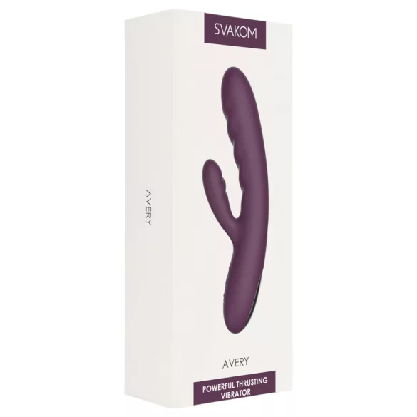 Svakom Avery - vibrator med stav och klitorisstimulator - uppladdningsbar lila
