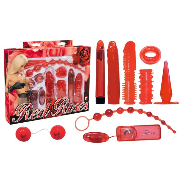 You2Toys - vibrator set - 9 delar - röd
