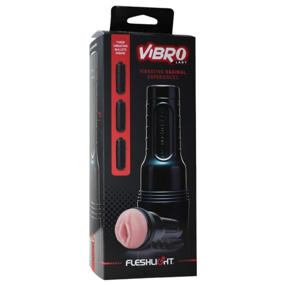 Fleshlight - Masturbator med vibration - Vagina - Rosa