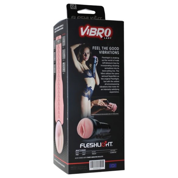 Fleshlight - Masturbator med vibration - Vagina - Rosa