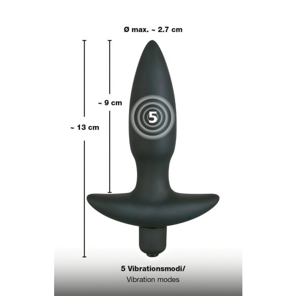 Black Velvets - analplugg med vibrator - liten