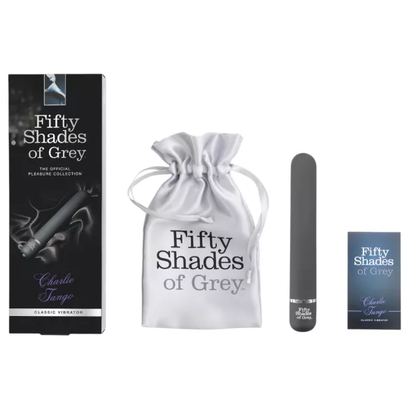 Fifty Shades of Grey - stavvibrator - vattentät - grå