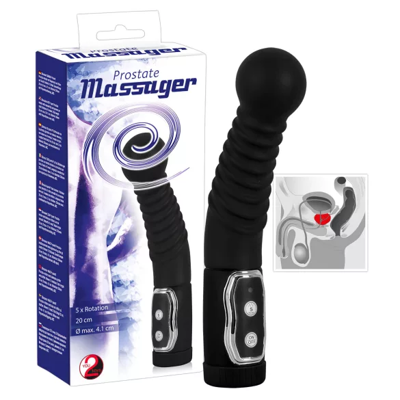 You2Toys - Prostatamassagerare - roterande vibrator - svart