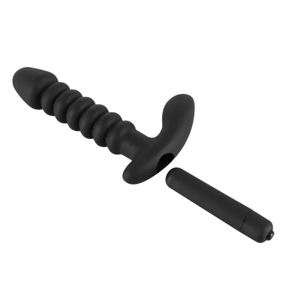 Black Velvets - vibrator med räfflor - medium - svart