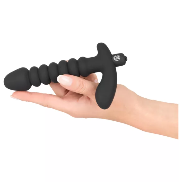 Black Velvets - vibrator med räfflor - medium - svart