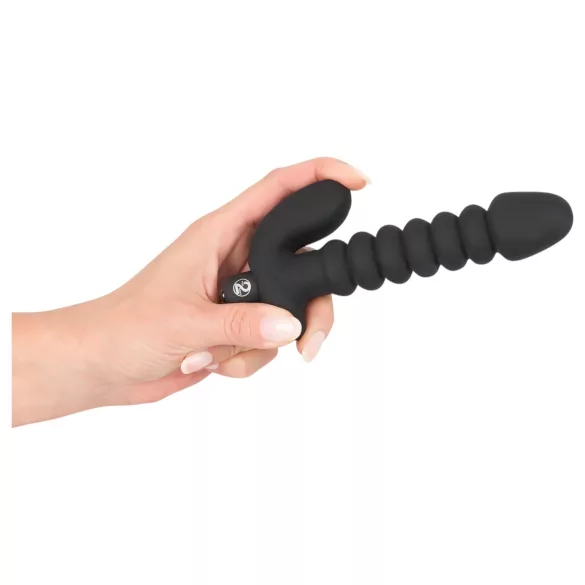 Black Velvets - vibrator med räfflor - medium - svart