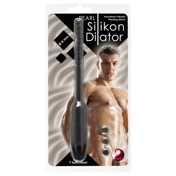 You2Toys - urinrörsvibrator med kulor - 0,8 cm svart