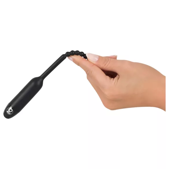 You2Toys - urinrörsvibrator med kulor - 0,8 cm svart