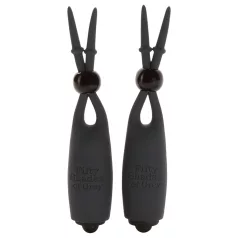   Fifty Shades of Grey - bröstvibrator - vibrerande nypor - grå (2 st)