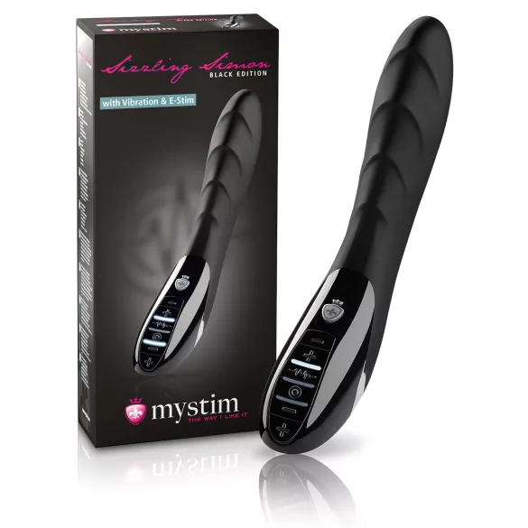 mystim Sizzling Simon - vibrator med elektrostimulering - svart