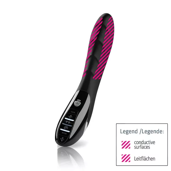 mystim Sizzling Simon - vibrator med elektrostimulering - svart