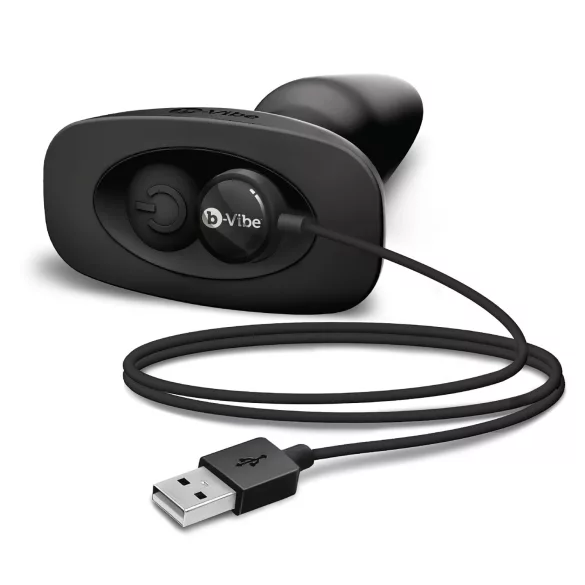 b-Vibe - Svart roterande pärlvibrator för anal bruk