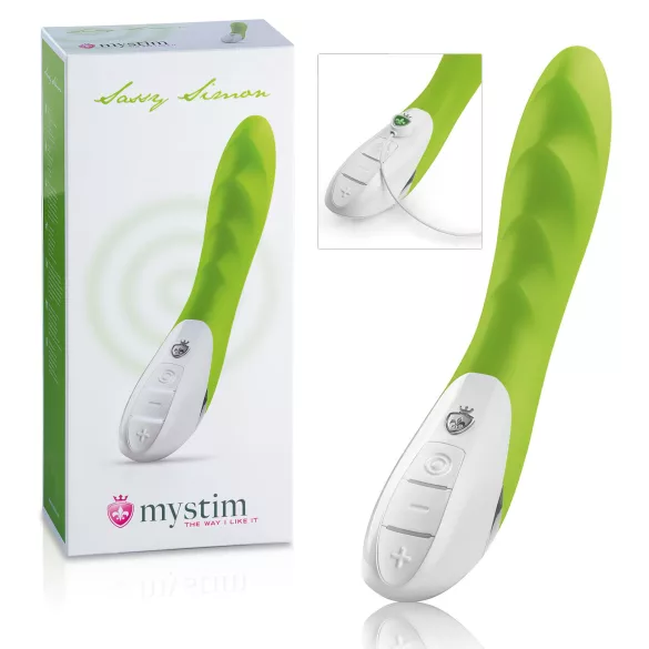 mystim - vibrator med två motorer - grön