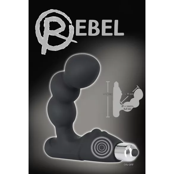 Rebel - prostatavibrator med kulor - svart