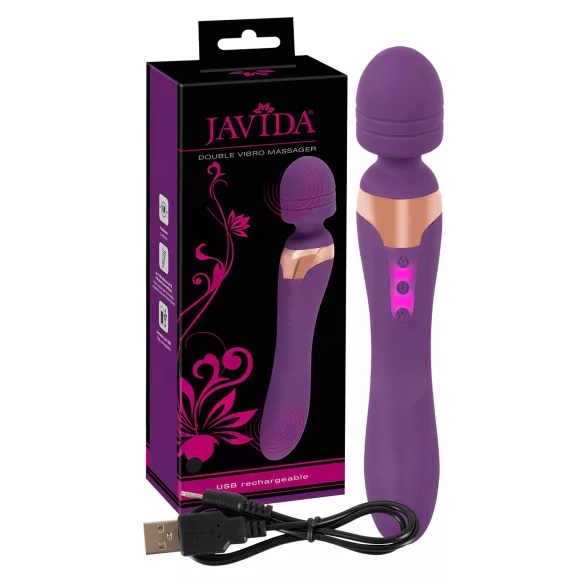 Javida Double - massagervibrator med två motorer - lila