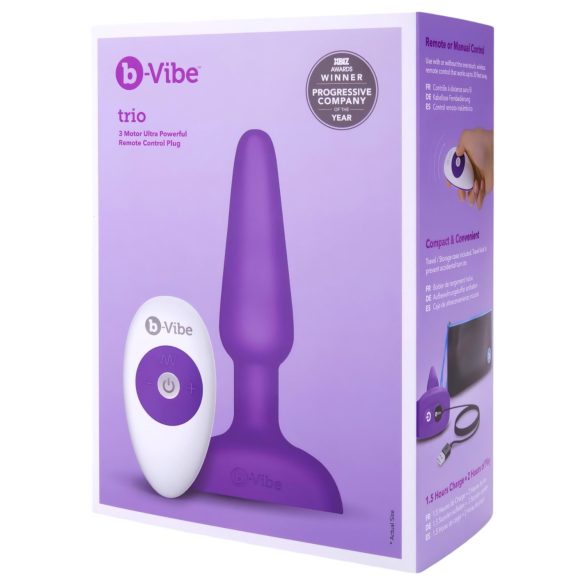 b-Vibe Trio - Analkärlek med 3 motorer (lila)