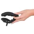 Black Velvets - analvibrator med penisring och pungvibrator - svart