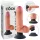 King Cock - dildo med sugkopp och vibrator - 18 cm - naturfärg