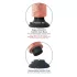 King Cock - dildo med sugkopp och vibrator - 18 cm - naturfärg