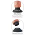King Cock - dildo med sugkopp och vibrator - 18 cm - naturfärg