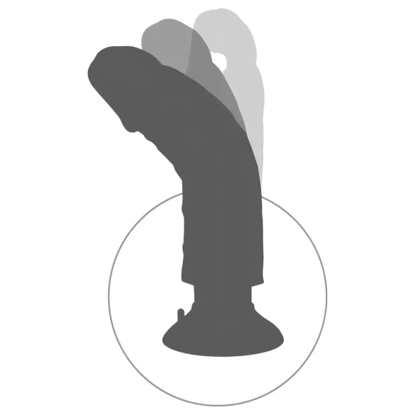 King Cock - dildo med sugkopp och vibrator - 18 cm - naturfärg