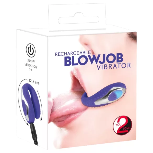 You2Toys - munvibrator med sugfunktion - silikon - lila - uppladdningsbar