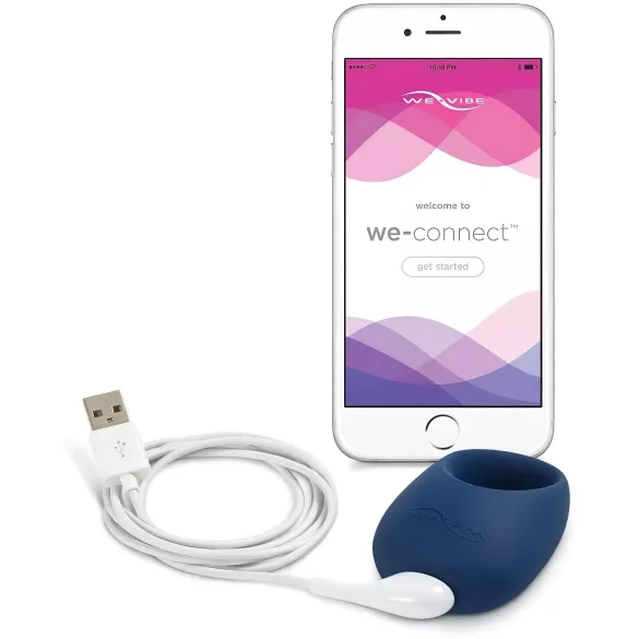 We-Vibe Pivot - vibratorisk penisring - uppladdningsbar silikon - midnattsblå