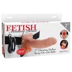 Fetish - strap-on vibrator - 7 tum - naturfärg