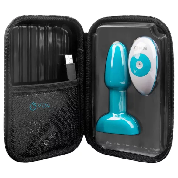 b-Vibe Rimming - roterande kulor analvibrator - turkos